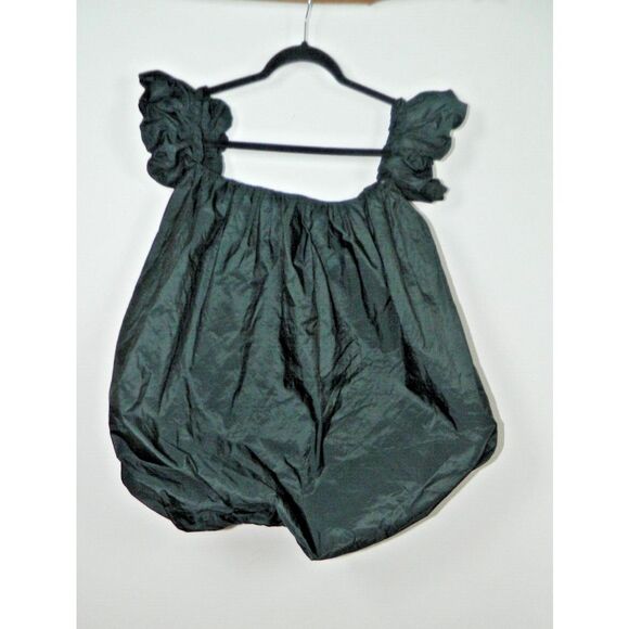 ZARA Dress ZW Collection Size Medium Black Voluminous Taffeta‎ Mini - Picture 6 of 12